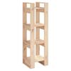 Vidaxl Bookshelf/Room Divider, 41X35X125 Cm, Solid Pine Wood