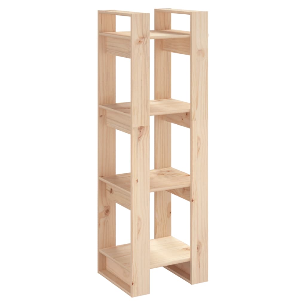 Vidaxl Bookshelf/Room Divider, 41X35X125 Cm, Solid Pine Wood