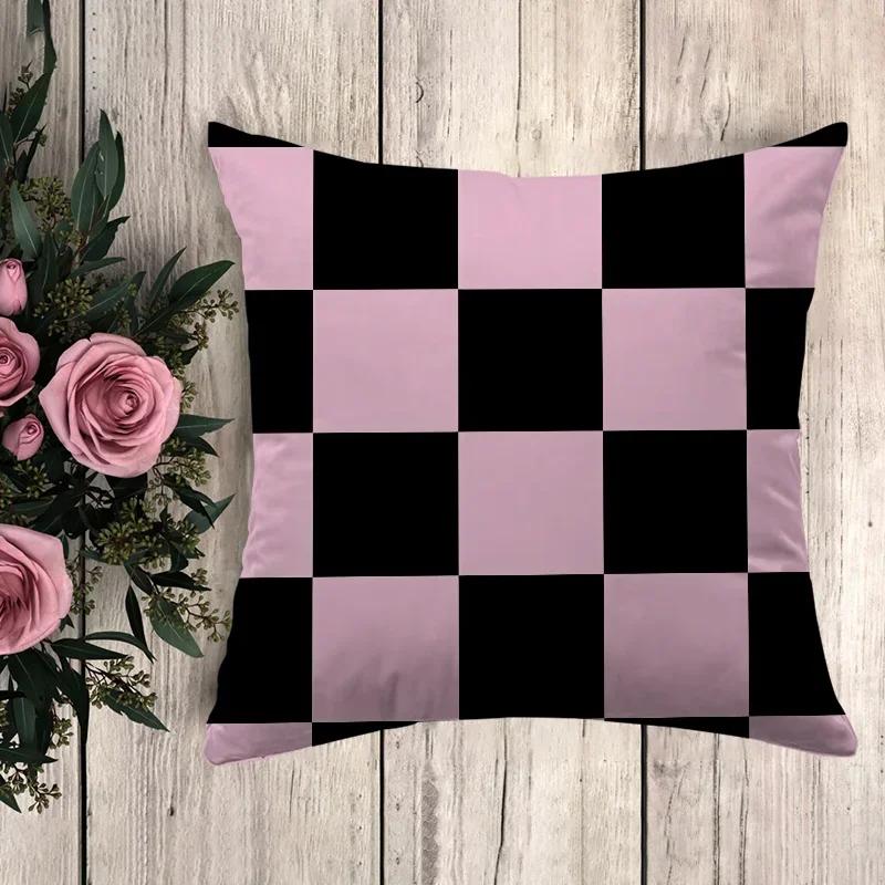 

Подушка Шахматная клетка Декоративные подушки Подушки для дивана Наволочка x Декоративная наволочка Декор Наволочки Украшение для автомобиля 66x66cm бордовый