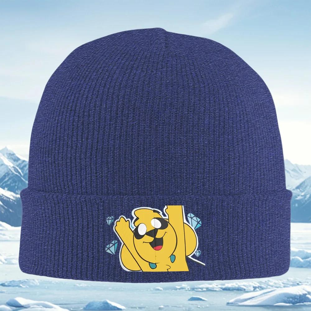 Cartoon Character Hand Up Diamond Unisex Women Unisex Knitted Hat Beanie Pullover Cap Winter Thermal Warm Christmas Outdoor Cy