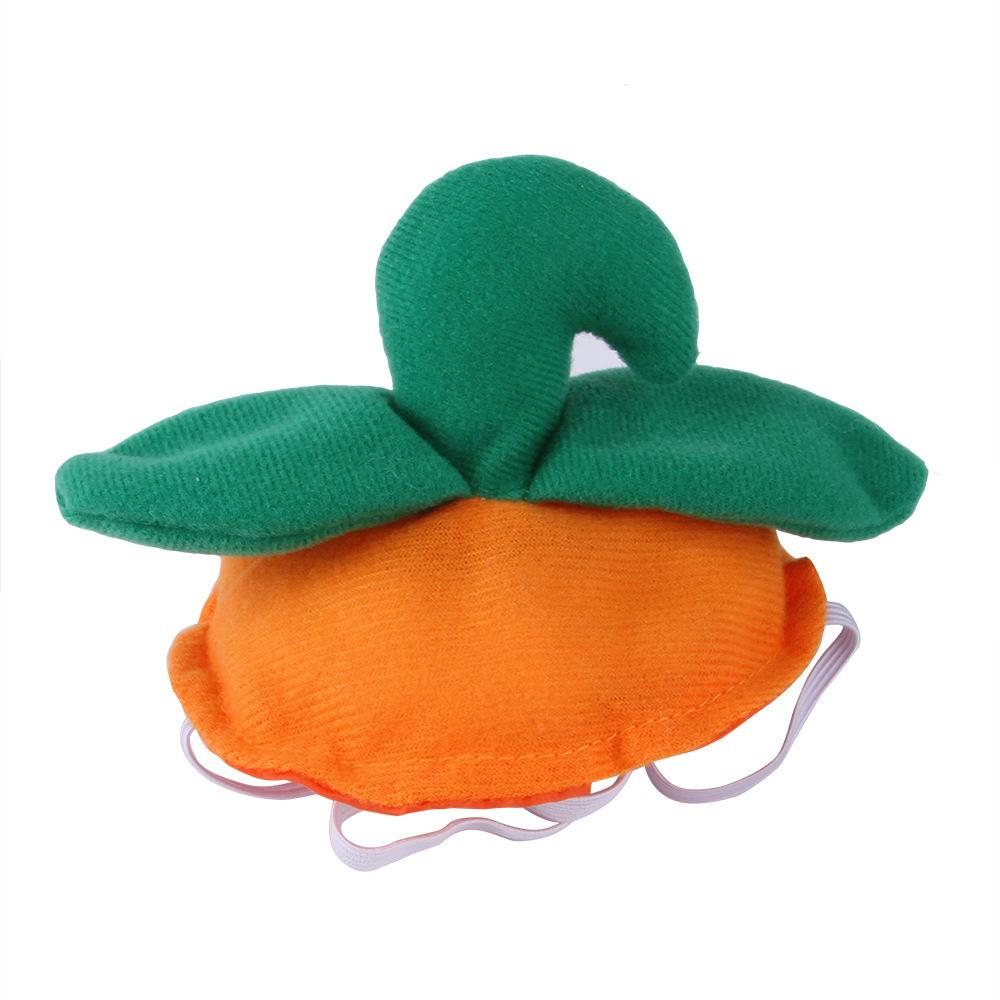 

New pet funny headgear dog cat halloween hat green leaf pumpkin headgear supplies