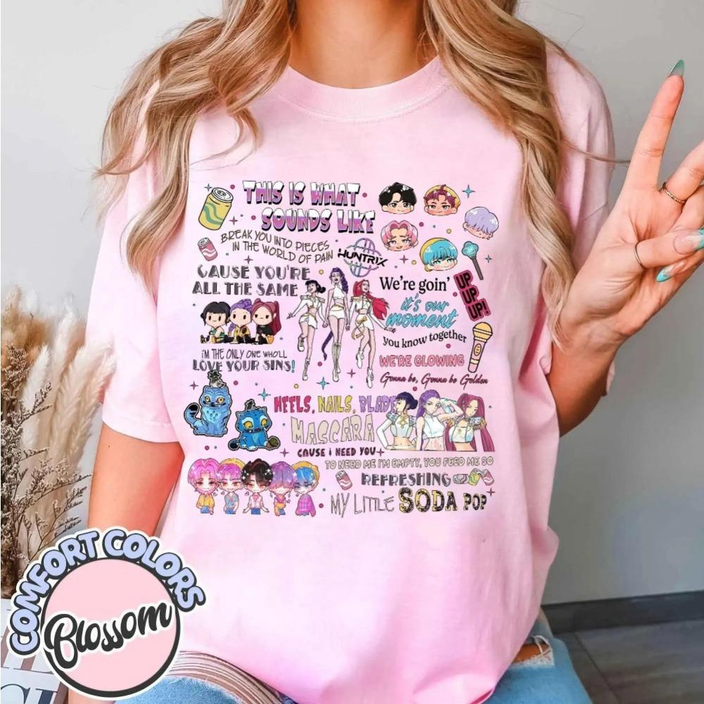 

T-shirt Kpop Idol Group Merch Gift Kpop Fans Devil Hunter Anime 6XL