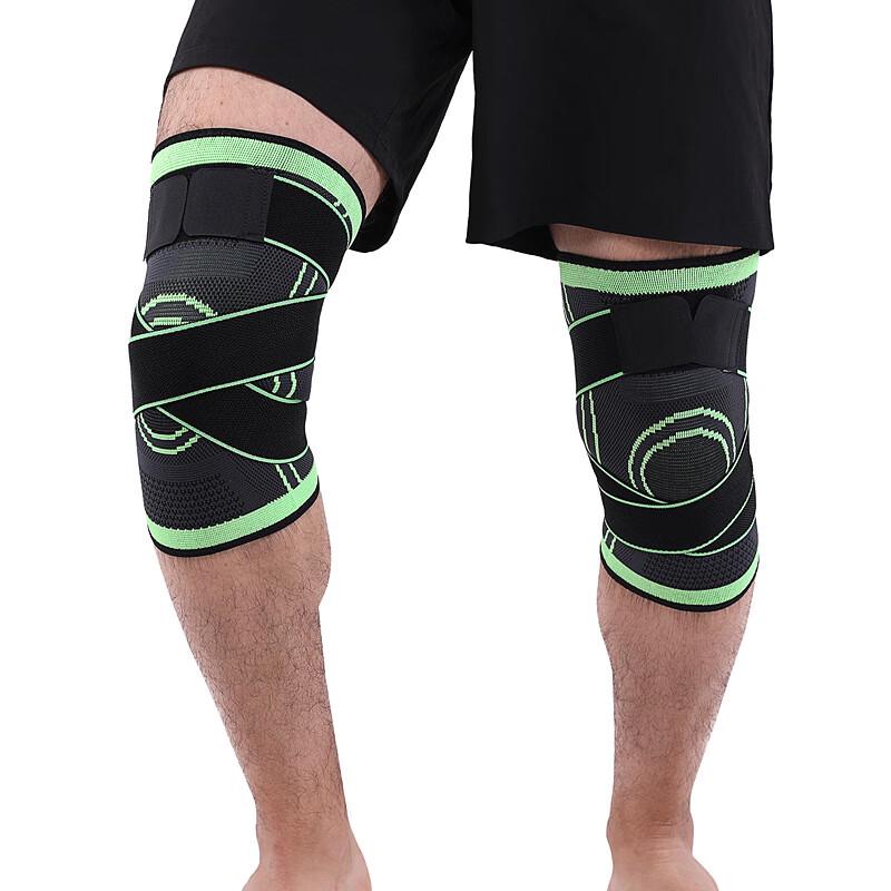 WEZHO Compression Knitted Sports Knee Brace with Strap