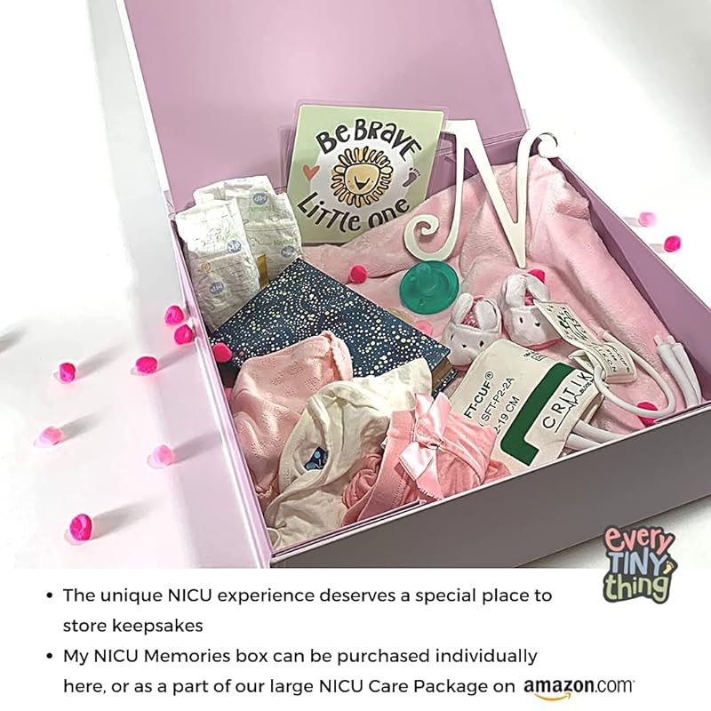 My NICU Memories Keepsake Box - Magnet Closure Box for Storing NICU Memorabilia (White, Large) Large белый