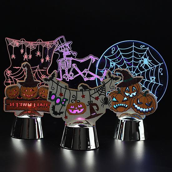 Halloween Pumpkin Night Light, Creative Jack O Lantern LED Lamp, Spooky Table Decor for Party Valentine Gift