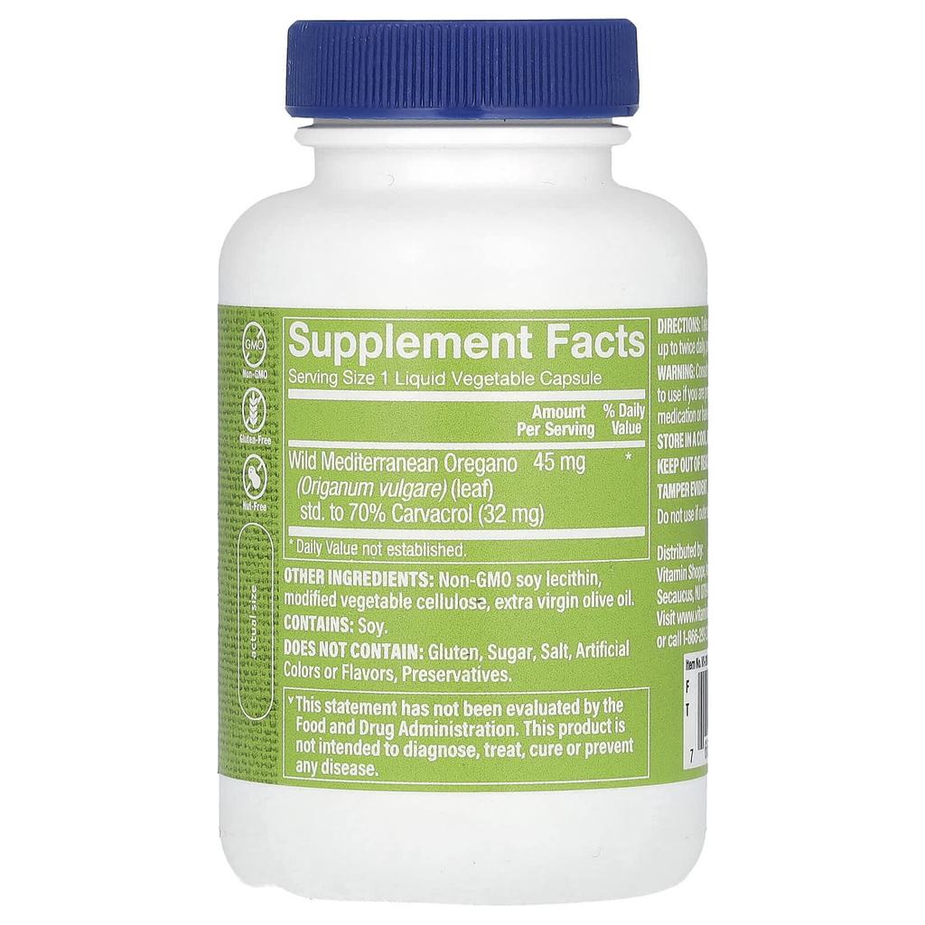 Superstärke Oreganoöl, Flüssige Gemüsekapseln, 120 (45 mg pro Kapsel)