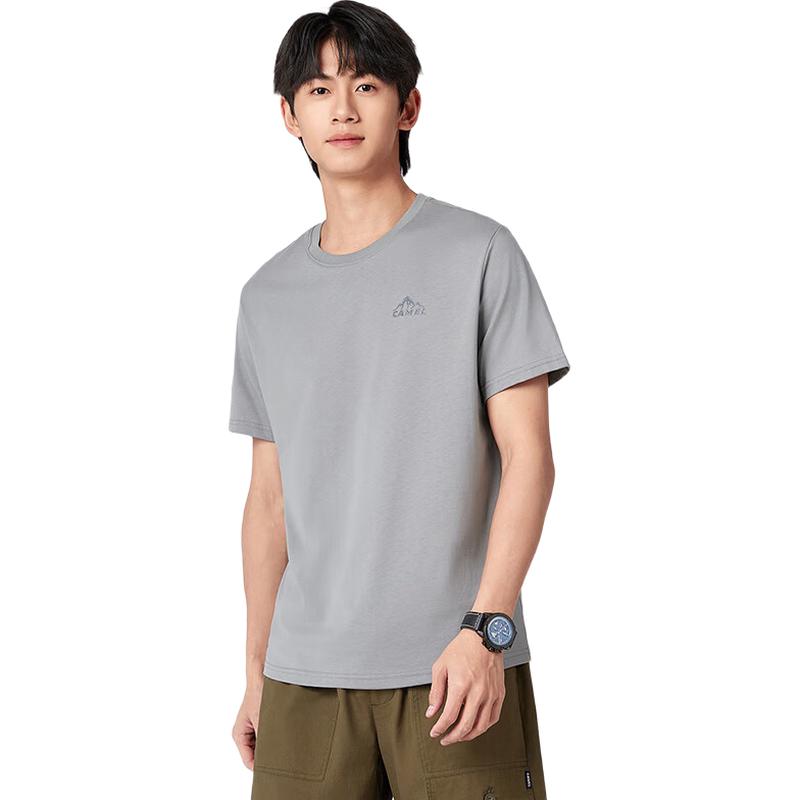 

CAMEL Men s M13BAQR045 Three-Proof Cotton-Feel Short Sleeve T-Shirt L