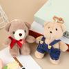 Cute Overalls Bear Bear Plush Pendant Couple Hanging Accessories Cartoon Bear Bag Charm Decor Gift