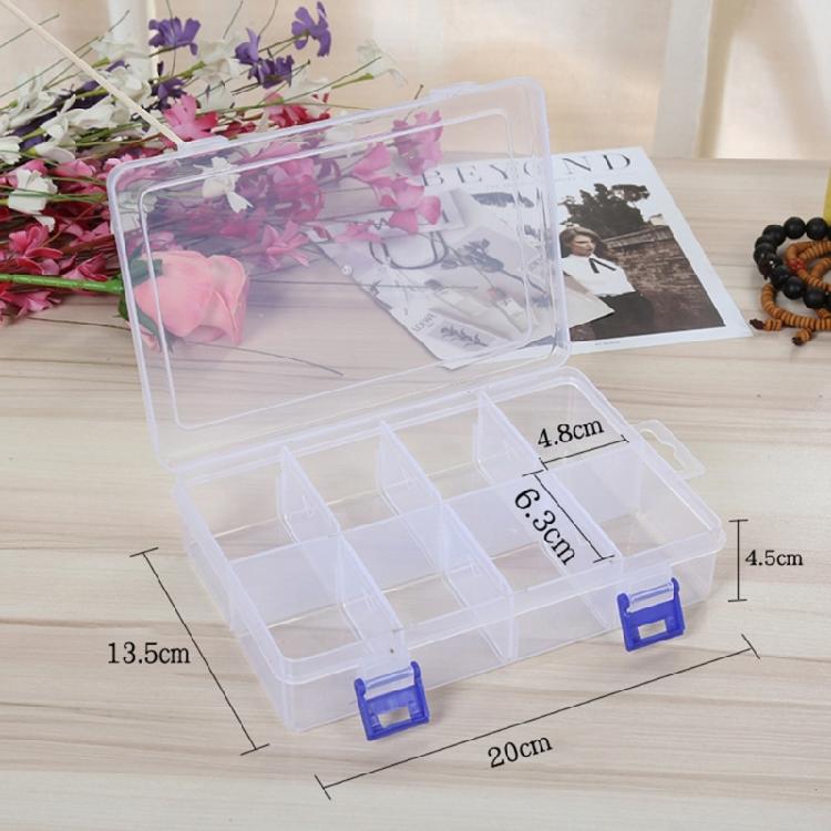 Transparent Box Screw Compartment Box 8 Grids Organizer Tool Storage Boxes