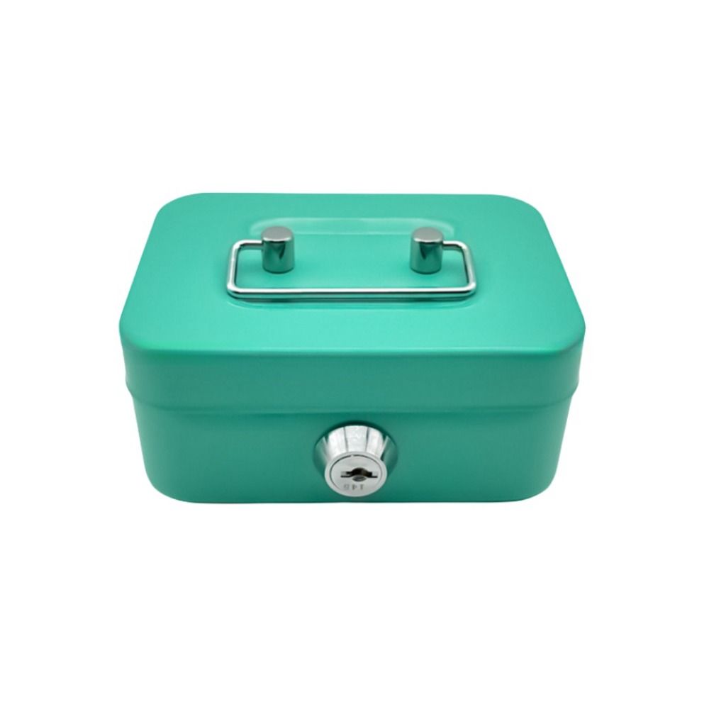 Portable Security Safe Box Password Lock Money Jewelry Storage Metal Box with Lock for Home School Office Security Cash Key Boxs