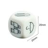 D6 Dice Collection Telling Story Cube High Quality Acrylic 6 Sided Dice Funny Engraved Patterns for Children Education Toys and Games