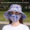 Fashion Floral Tea Picking Cap Wide Brim Anti-UV Agricultural Work Hat Neck Protection with Mask Sun Visor Cap for Women