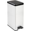 Pattumiera a Pedale - SLIM BIN - 40 L - Grigio Metallizzato -