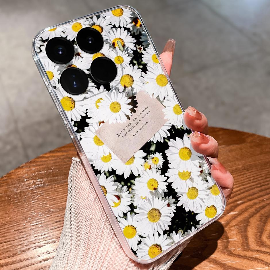 Case For Xiaomi17T 17Ultra Beautiful Flower Astronaut Anti-Fingerprint Transparent Shell For Xiaomi 17T 17 Ultra Coque Funda