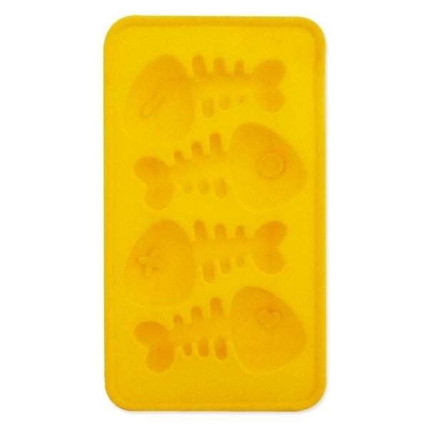 Formă de ciocolată și tavă pentru cuburi de gheață din os de pește din silicon albastru