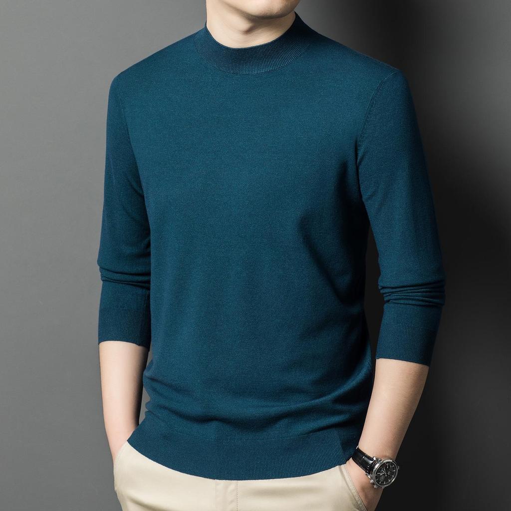 Men's Autumn/Winter Thick Wool Half-High Collar Sweater