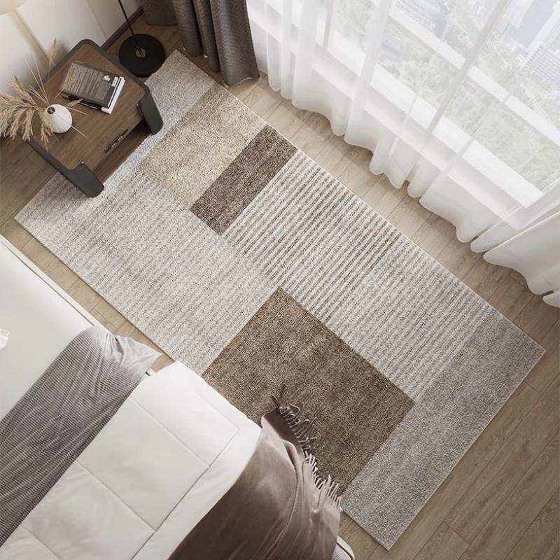 Kaschmir-Bettvorleger, Wohnzimmer, Wabi-Sabi, weicher Plüsch, Schlafzimmer, langer Streifen, dicke Couchtischdecke, Erkerfenster-Bodenmatte