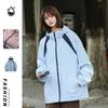Lovers' storm jacket men and women's new autumn fashion brand waterproof windproof jacket loose hooded coat