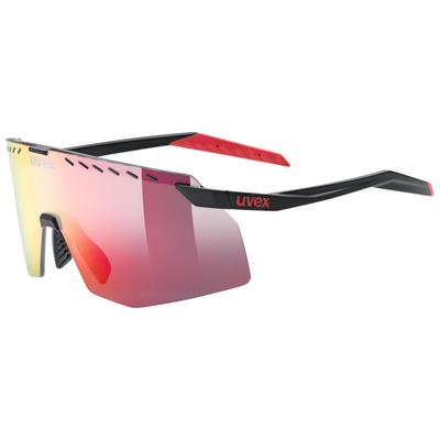 Lunettes de Soleil de Sport UV400 Verre Miroir Pace Stage Noir Mat [Uvex] Anti-buée Cyclisme/Course à Pied/Plein Air (rouge)