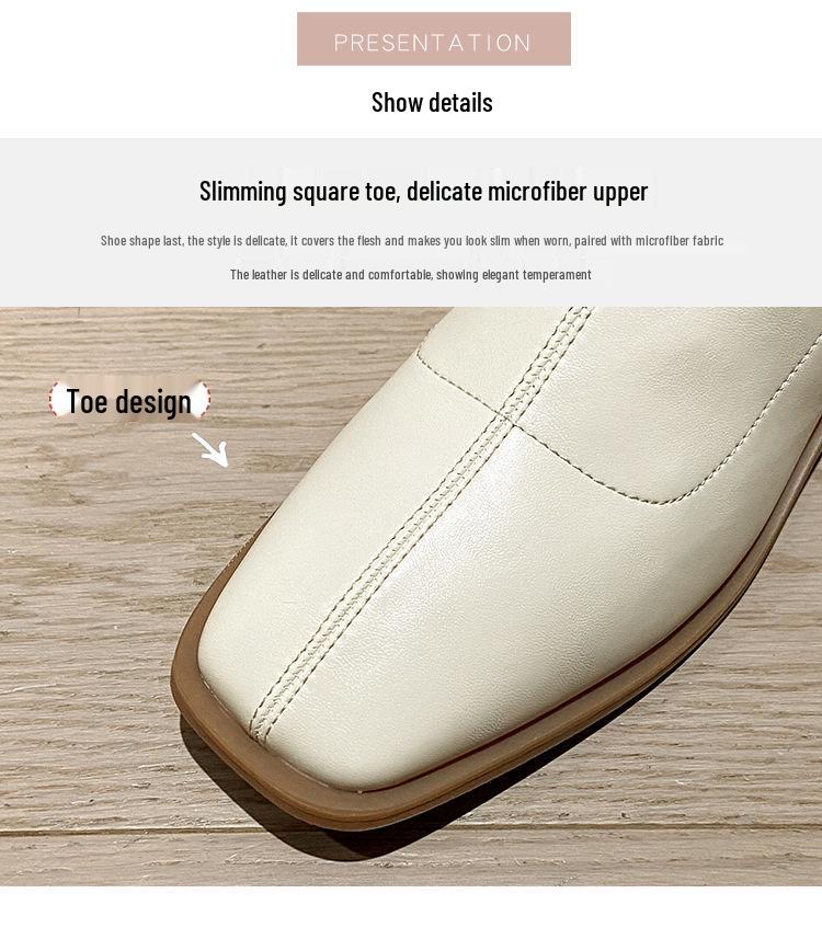 2024 Autumn/Winter Women's Elastic Slimming Chunky Heel Ankle Boots with Square Toe & Back Zipper