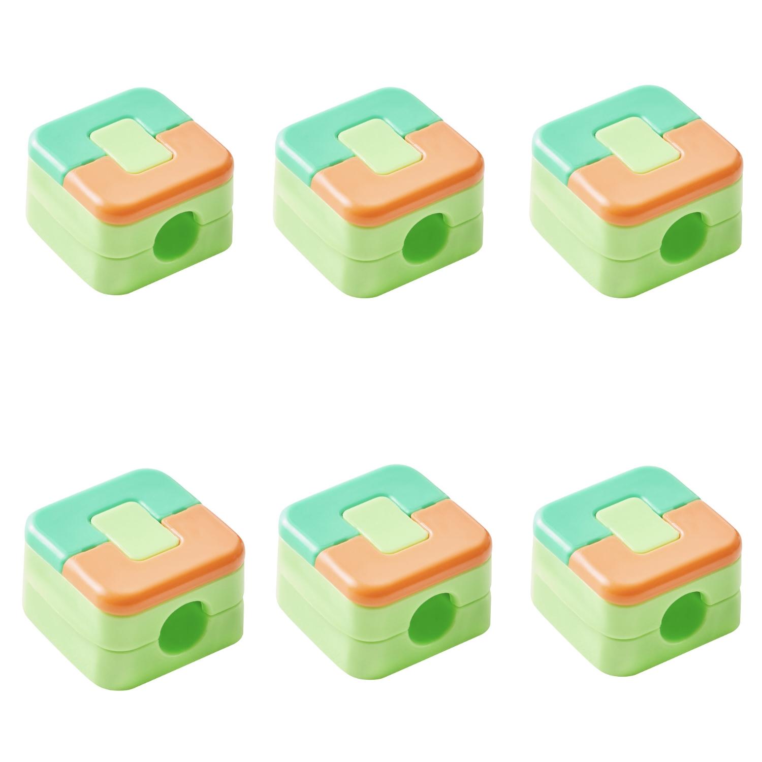 6pcs/Set Candy Color Blocking Data Cable Magnetic Cable Organizer Desktop Cable Clip Office Phone Charging Cable Storage Clip