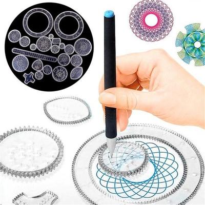 28PCS Ruler Interlocking Drafting Tools Stationery Geometric Drawing Toys Set LM