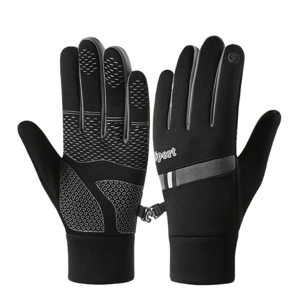 Lock Buckle Winter Cycling Gloves Warm Outdoor Gloves Mountaineering