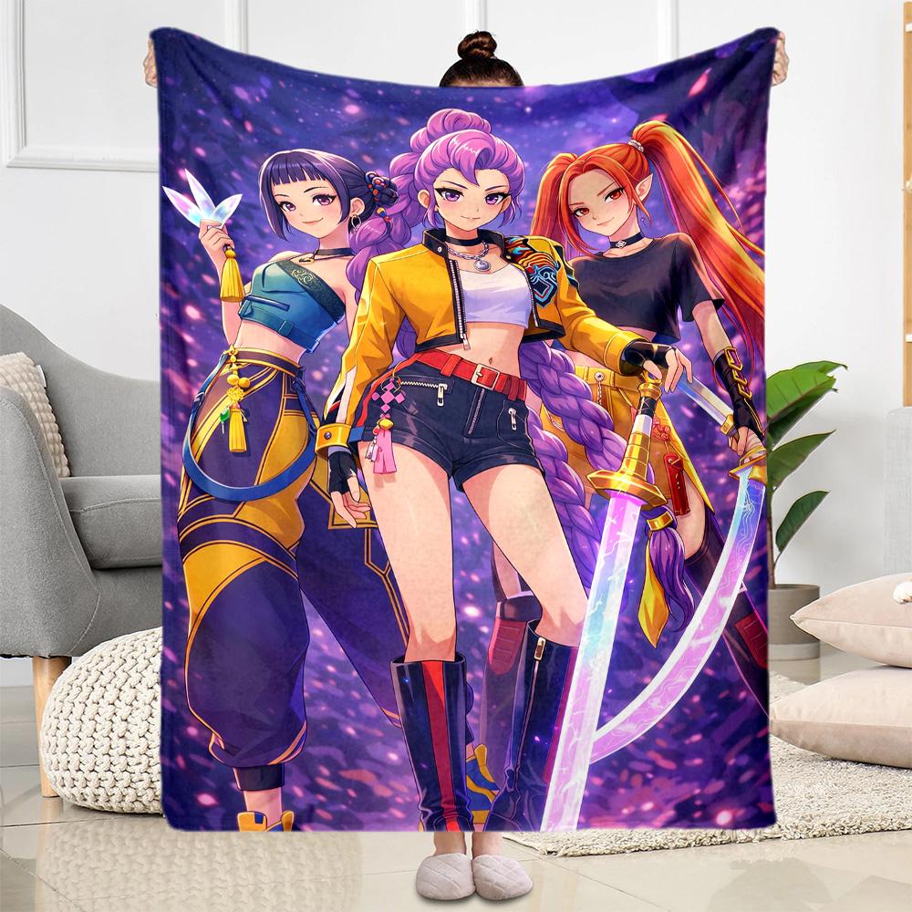 Huntrix: Future Heroes Unite Blanket Ultra-Soft Suitable for Bedding Couch Office Chair for All Seasons Warmthful Decor