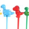 6ks/sada vidlička na ovoce Protiskluzové kreslené kreslené plastové bento tyčinky ve tvaru dinosaura Party zásoba