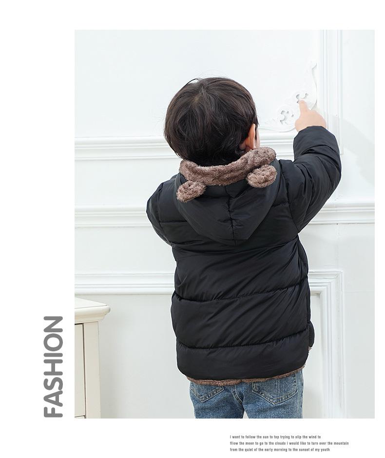 Children's Off-Season Lambswool Cotton Jacket - Plus Velvet Thickened, Warm Coat for Boys and Girls