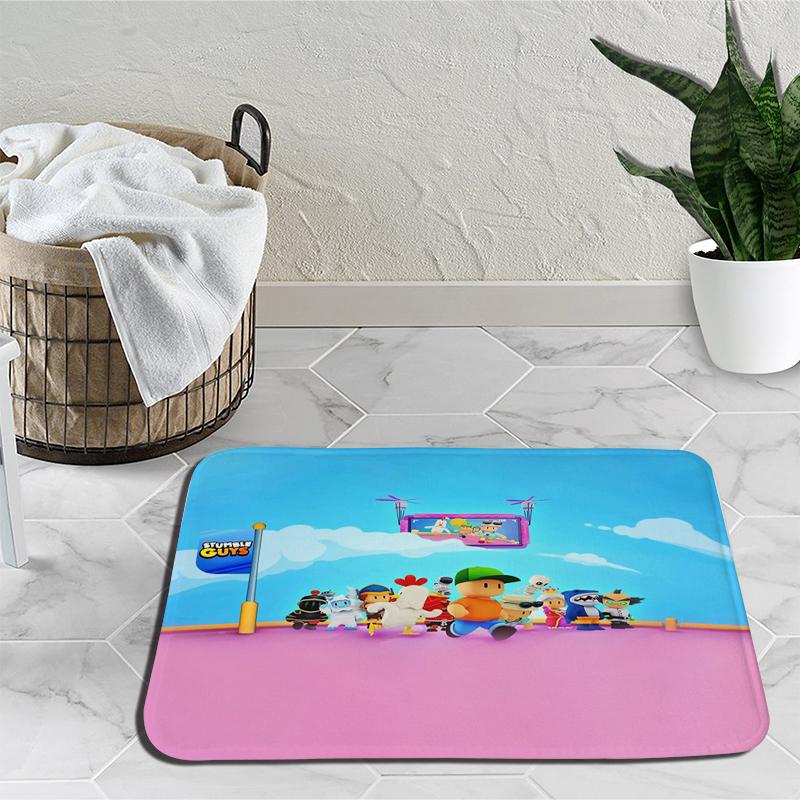 Stumble Guys Karikatür Halı Tökezlemek Oyunları Halı Yatak Odası Dekorasyon Yoga Mat Anime Açık Halı kaymaz Halı doğum günü hediyesi