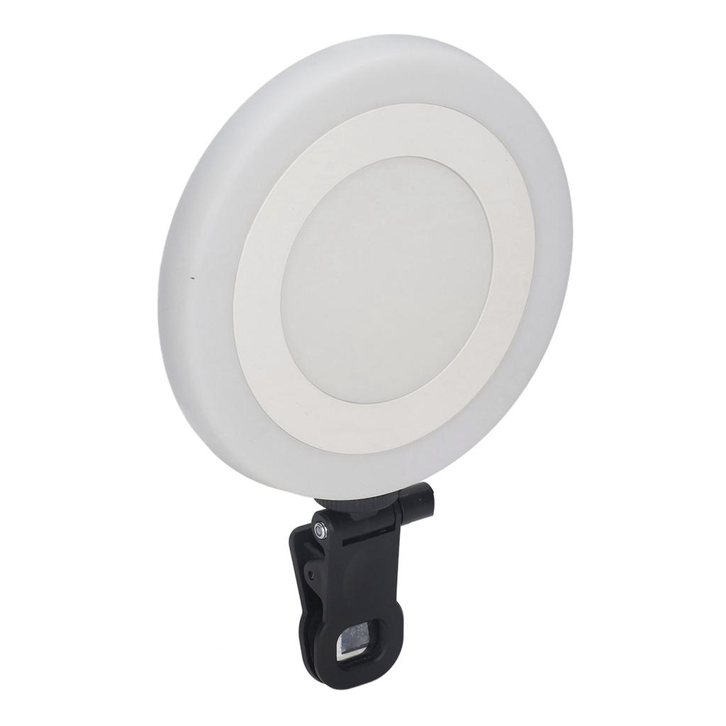 5,5 Zoll Videokonferenz Füll-LED-Licht Rund 3 Modi 10 Stufen USB-betrieben Desktop RBG Laptop-Klammerlampe