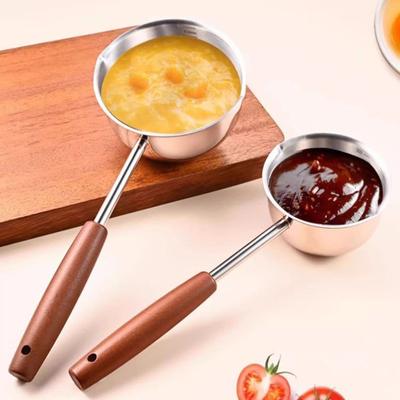Stainless Steel Oil Pan Dual Pouring Spouts Cool-Touch Handles Even Heat Distribution Induction Cooking Pan