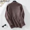 BITCED Elegant Knit Cardigan for Women - Autumn/Winter Solid-Color Single-Button Sweater Jacket