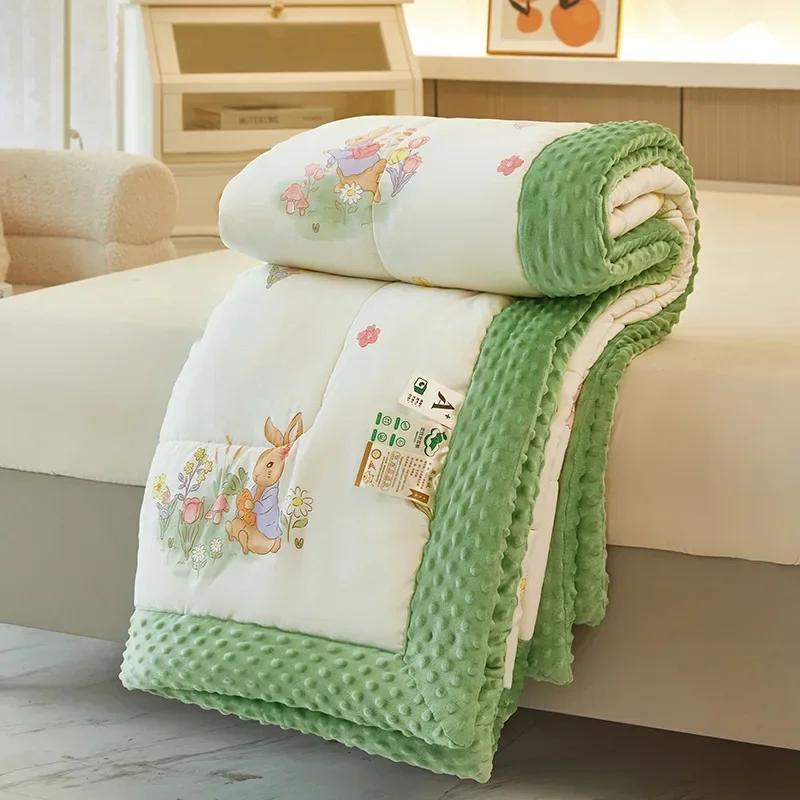 2023 Ny Doudou Rong Quilt Vinter fortykket sovesal for barn Enkel dobbel dynekjerne Dobbeltsidig dobbeltbruk vinterdyne