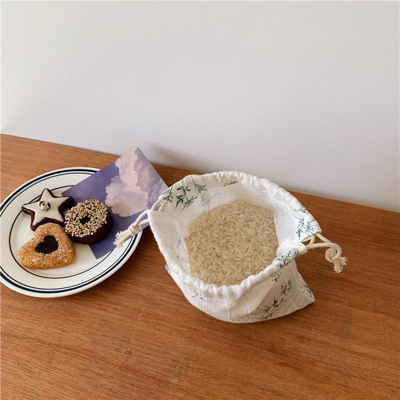 Women Travel Dustproof Bundle Opening Storage Bag Drawstring Home Cotton Linen Collection Bag