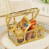 Vintage Transparent Pirate Treasure Storage Box Organizer Earrings Crystal Gem Jewelry Trinket Women Jewelry Display Travel Case