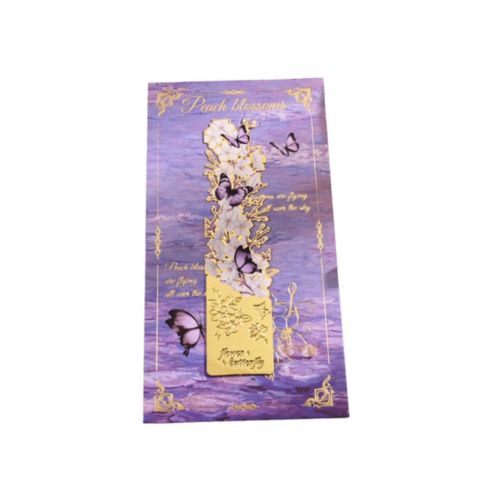 2 шт. Золотая полая закладка-бабочка Винтажный дизайн Закладка для чтения Металлическая закладка Инструмент для чтения Style 4