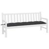 VidaXL Garden Bench Cushion, Bench Cover with String Ties, Waterproof Outdoor Cushion, Black 180x50x7 Cm 361628