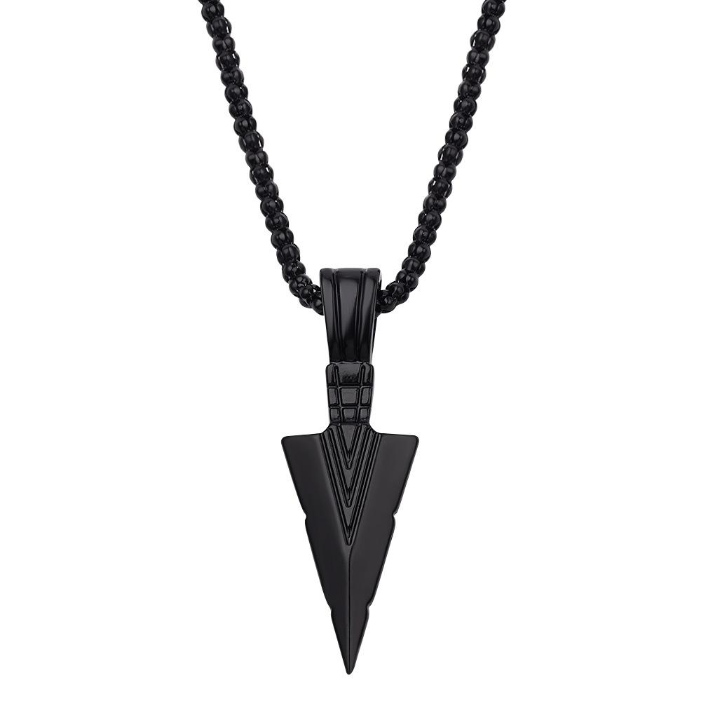 1PC Triangular Spearhead Men's Alloy Vintage Arrow Pendant Necklace
