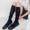 1 Paar Vier-Jahreszeiten-Stapel-Socken Damen Unifarben Stapelbare Socken Beinbekleidung Atmungsaktiv Langer Stil Kniehohe Socken