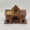 Wooden Villa-Style Birdhouse & Feeder Ornament