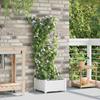 Garden Planter White 40 X 40 X 126 Cm Plastic