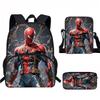 Spider-Man Kids School Backpack Set With Front Pouch Pencil Case - Oxford Fabric Ergonomic Design Elementary Students