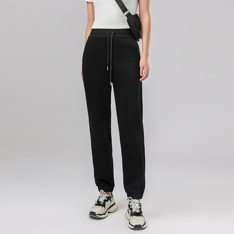 Damen Herbst Winter Lockere Lässige Bequeme Jogginghose Kordelzughose mit Taschen Bündel Fußhose
