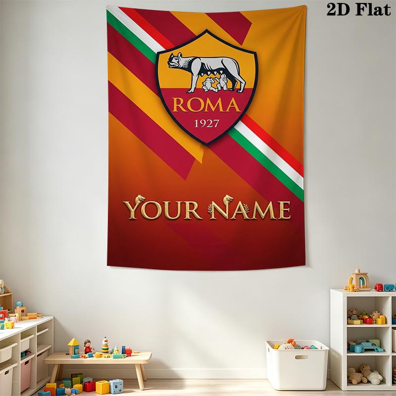 Name Custom AS Roma Wall Tapestry Aesthetic Wall Hanging Printed Fabric Blanket Decorative Tapestries for Bedroom Living Room Home Decor