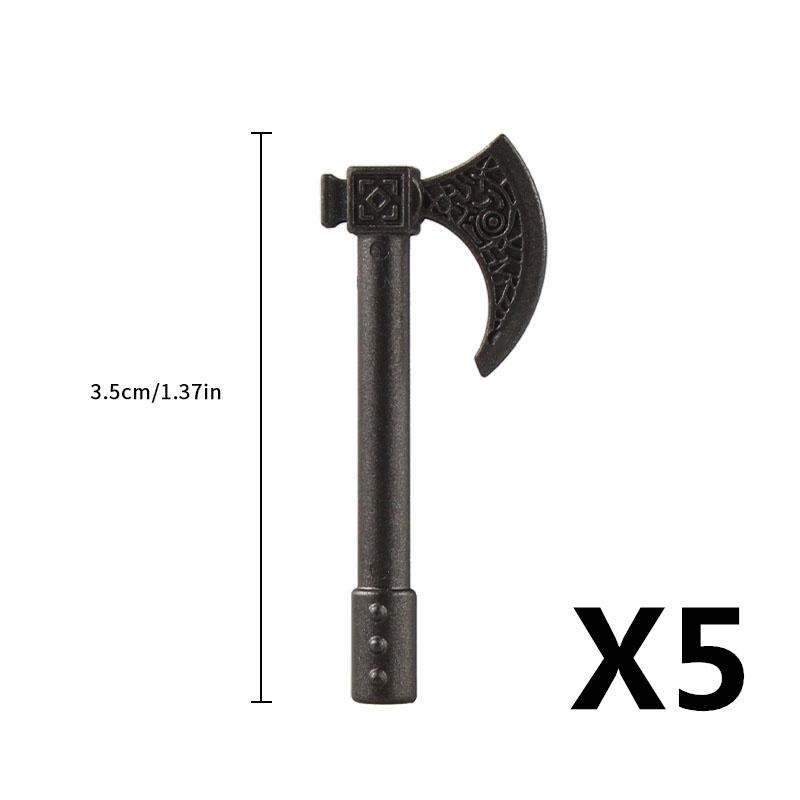 MOC Medieval Military Anime Figures Weapons Building Blocks Toys Soldiers Shield Sword Bow Trident Ax Gun Hammer DIY Gifts K027