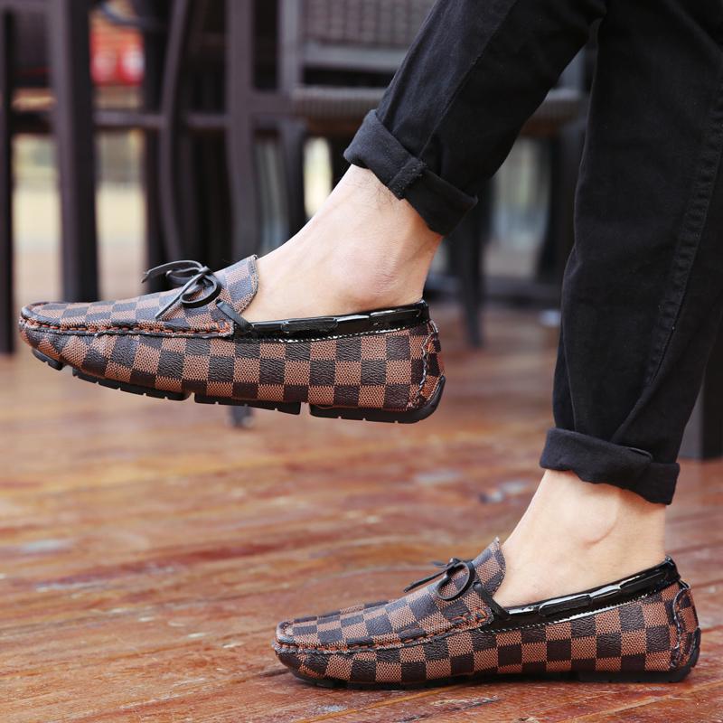 Loafers Leather Shoes for Men Golf Work Business Men's Mirror Luxury Footwear Designer Skate Cricket Stylish Casual Flat Shoe