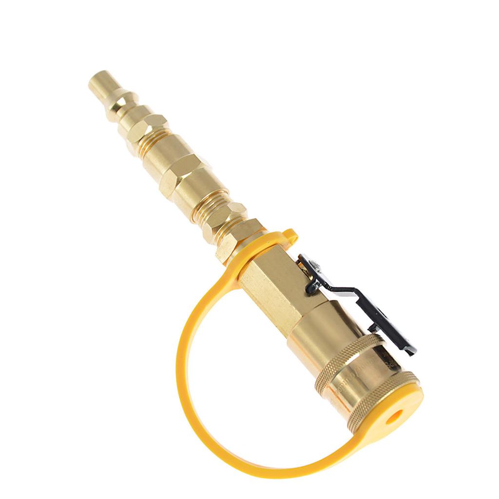 Adaptor Fitinguri Conectare Rapidă Propan cu Valve de Închidere Conector pentru Grătar BBQ Consumabile Metal Instrument Conector Propan