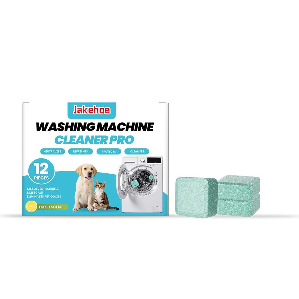 Jakehoe Laundry Cleaner Pills for Daily Household Use: Gentle Cleaning of Stains, Scale, and Odors in Washing Machines with Rotating Drum
